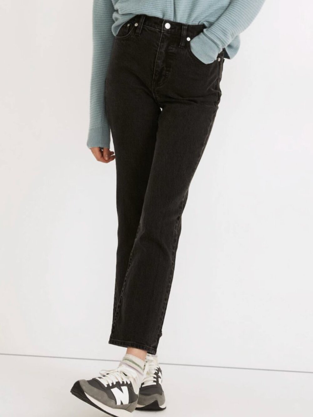 Madewell Slim Demi boot black lunar wash ankle jeans 25P petite